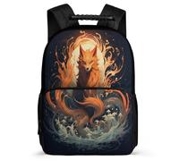 TPISLI School Bookbag Fox Rucksack Boy Kid Elementary School Backpack Animal Theme Bag Girls Laptop School Bag Travel Back Pack for Teens 7-13 Years Old