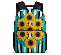 TPISLI School Bookbag Sunflower Rucksack Boy Kid Elementary School Backpack Flower Bag Girls Laptop School Bag Travel Back Pack for Teens 7-13 Years Old