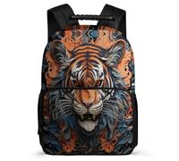TPISLI School Bookbag Tiger Rucksack Boy Kid Elementary School Backpack Animal Theme Bag Girls Laptop School Bag Travel Back Pack for Teens 7-13 Years Old