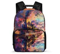 TPISLI School Bookbag Train Rucksack Boy Kid Elementary School Backpack Railway Train Bag Girls Laptop School Bag Travel Back Pack for Teens 7-13 Years Old