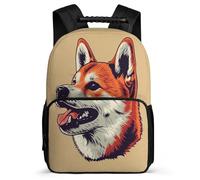 TPISLI School Boy Back Pack Corgi Bag 8-16 Years Kids Class 2-6 Stylish Lightweight Girls Rucksack Animal Puppy Spacious Casual/Picnic/School Bag/Backpack for Children