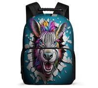 TPISLI School Boy Back Pack Zebra Bag 8-16 Years Kids Class 2-6 Stylish Lightweight Girls Rucksack Animal 3D Spacious Casual/Picnic/School Bag/Backpack for Children