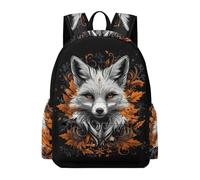 TPISLI School Fox Printed Backpack for Boys 8 9 10 13-14 Years Bookbag Animal Fox Pattern Rucksack for Elementary Or Middle School Boys And Girls