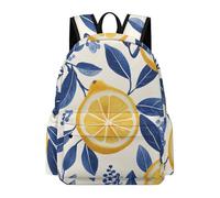 TPISLI School Lemon Motif Backpack for Boys 8 9 10 13-14 Years Bookbag Fruit Print Rucksack for Elementary Or Middle School Boys And Girls