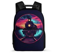 TPISLI School Rucksack Boys Train Bag Girls Backpack Railway Train Bookbag, Cute Kids Backpack for Teenagers School Travel, Lightweight Durable