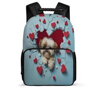 TPISLI School Rucksack Shih Tzu Book Bag Unisex Primary Boys Schoolbag Puppy 3D Backpacks for Girl 8-15 Years Old for Party Bags