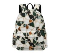TPISLI School Stone Block Pattern Backpack for Boys 8 9 10 13-14 Years Bookbag Marble Motif Rucksack for Elementary Or Middle School Boys And Girls