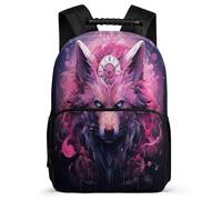 TPISLI Schoolbag Back to School Gifts Wolf School Backpack for Boy Girl Aesthetic Kids Bookbag Animal Wolve Back Pack for Elementary Middle Students 15.7inch