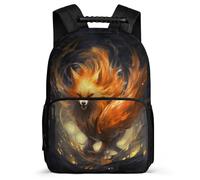 TPISLI Schoolbag Girls with Fox Backpack Kids, Book Bag Animal Theme Rucksack for 8-16 Years Old Boy, Elementary Primary School Durable Back Pack