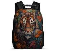TPISLI Schoolbag Girls with Tiger Backpack Kids, Book Bag Rucksack for 8-16 Years Old Boy, Elementary Primary School Durable Back Pack