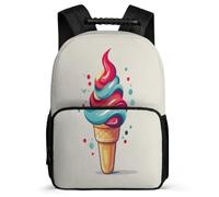 TPISLI Schoolbag Ice Cream Pattern Backpack for Boys 7-11 Years Old, School Back Pack Food Print Rucksack Children Primary, Cute Kids Bookbag for Teens And Girls