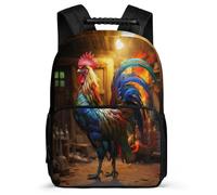 TPISLI Schoolbag Rooster Backpack for Boys 7-11 Years Old, School Back Pack French Gallic Chicken Rucksack Children Primary, Cute Kids Bookbag for Teens And Girls