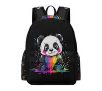 TPISLI Schoolbags for Girls 7-13 Years, Colorful Panda Kids Backpack Cute Aesthetic Back to School Rucksack Animal Panda Back Packs for Primary And Secondary School