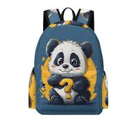 TPISLI Schoolbags for Girls 7-13 Years, Panda Illustration Kids Backpack Cute Aesthetic Back to School Rucksack Animal Design Back Packs for Primary And Secondary School