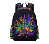 TPISLI Schoolbags for Teenage Boys Lightweight Cannabis Leaves Backpacks Girls Back Pack for School Secondary High School Backpack Travel Plant Print Rucksack Kids Casual Daypacks