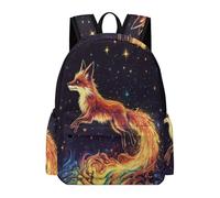 TPISLI Schoolbags for Teenage Boys Lightweight Fox Motif Backpacks Girls Back Pack for School Secondary High School Backpack Travel Animal Printed Rucksack Kids Casual Daypacks