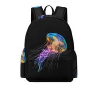 TPISLI Schoolbags Jellyfish Illustration For Girl Boy, Aesthetic Back to School Backpack Cute Preppy with Ocean Creatures Rucksack Travel Back Pack for Teenage Primary Secondary School Boys