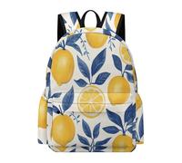TPISLI Schoolbags Lemon Pattern For Girl Boy, Aesthetic Back to School Backpack Cute Preppy with Fruit Motif Rucksack Travel Back Pack for Teenage Primary Secondary School Boys