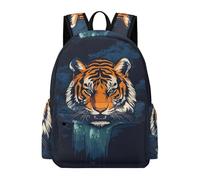 TPISLI Schoolbags Tiger Pattern For Girl Boy, Aesthetic Back to School Backpack Cute Preppy with Animal Illustration Rucksack Travel Back Pack for Teenage Primary Secondary School Boys
