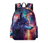 TPISLI Schoolbags Wolve Motif For Girl Boy, Aesthetic Back to School Backpack Cute Preppy with Animal Wolf Pattern Rucksack Travel Back Pack for Teenage Primary Secondary School Boys