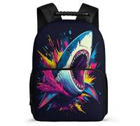 TPISLI Shark Backpack for Kids and Teens 8-12 Years Marine Life Rucksack for Kids and Teens Primary School, 1680D Fabric Adjustable Straps Short Trips