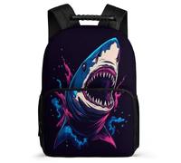 TPISLI Shark Daypack for Boys Girls Primary School, Marine Life Backpack 7-11 Year Olds, Durable School Bag, Sturdy Handle, Outdoor Travel, Day Trips