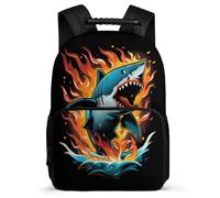 TPISLI Shark Rucksack for Kids and Teens Age 5-10 Marine Animal School Bag for Students Year 2-5, Lightweight Soft Felt Details Back to School Gift