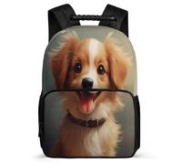 TPISLI Sheepdog Dog School Backpack for Teens Girl Kid Bookbag for Boy Middle Elementary Puppie Animal School Bag 15.7inch Large Capacity Kids Book Bag Shoulder Backpack Travel Daypack