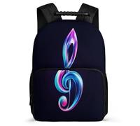 TPISLI Singer Music Lover Backpack for Children Ages 6-10, Musical Notes School Bag for Kids, Lightweight Rucksack, 1680D Fabric, Primary Classes, Daily Essentials