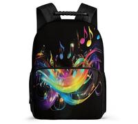 TPISLI Singer Music Lover Backpack for Kids Age 7-12, Musical Symbols School Bag for Children, Lightweight Rucksack, Side Pockets, Padded Back, Travel Daily Use