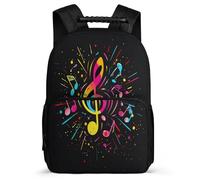 TPISLI Singer Music Lover Daypack Primary Classes for Kids and Teens Ages 6-10 Musical Symbols Rucksack Boys Girls, Lightweight Sturdy Handle Back to School Gift