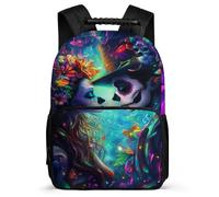 TPISLI Skeleton Backpack for Girls School Years 2-5, Skull Theme Rucksack for Girls Boys, Lightweight School Bag, 1680D Fabric, Primary Classes, Daily Essentials
