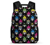 TPISLI Skull Design Rucksack for Kids and Teens 7-11 Year Olds Cartoon Skeleton Bookbag for Kids and Teens Primary School, Sturdy Handle Lightweight Short Trips