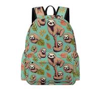 TPISLI Sloth Motif Bookbag Kids Ages 7-10 Kawaii Animal School Backpack Boys Year 7-9 Lightweight Durable Spring Outing Backpack Primary to Secondary Travel Gift Travel Use