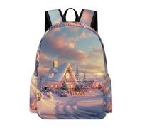 TPISLI Snowy Scenery School Backpack Teens 12-16 Year Olds Landscapes Rucksack Girls Year 3 Lightweight Durable Spring Outing Backpack Junior School Hiking Day Trips