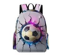 TPISLI Soccer 3D Design Daypack Students Ages 12-16 Football Rucksack Kids Year 6 Lightweight Durable 11.6 Inch Laptop Daypack School Years 3-6 Daily Use Daily Carry