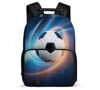 TPISLI Soccer Design School Backpack for Girls Boys Age 5-10 Football Lovers Daypack for Children Primary School, Side Pockets Soft Felt Details Outdoor Day Trips