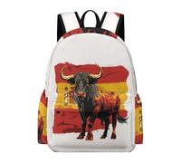 TPISLI Spanish Bullfighting Primary Girls Backpacks Elementary Schoolbags Buffalo Motif Bookbags for Primary Boys School Bags for Girls Secondary School