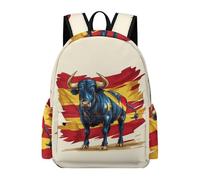 TPISLI Spanish Fighting Cattle Bookbag Boys Ages 8-12 Bull Backpack Girls 7-11 Year Olds Durable Cool Outdoor Travel Daypack School Years 7-10 Travel Use Everyday Use