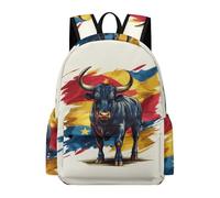TPISLI Spanish Fighting Cattle School Bag Children Age 9 Bull Daypack Boys 10-14 Year Olds Fashion Lightweight Hiking Bookbag Daily Use Junior School Day Trips