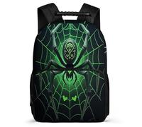 TPISLI Spider Motif Daypack for Students Primary School Cyber Punk Style Backpack 7-11 Year Olds Kids and Teens, Padded Back Soft Felt Details Daily Essentials
