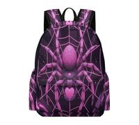 TPISLI Spider Motif Daypack Kids 7-11 Year Olds Cyberpunk Style School Backpack Students Year 10 Durable Cool 13.3 Inch Laptop School Bag Primary to Secondary Travel Gift