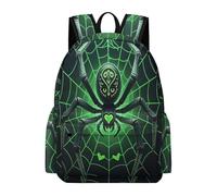 TPISLI Spider Motif Rucksack Kids Age 10-14 Cyber Punk Style Backpack Teens Year 9 Durable Lightweight Back to School Gift Daypack Primary School Travel Daily Use Outdoor Gift