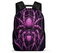 TPISLI Spider Motif School Backpack for Girls School Years 1-4 Cyberpunk Style Backpack Primary Age 6-11 Kids and Teens, Side Pockets Adjustable Straps Birthday Gift