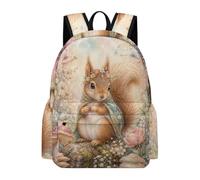 TPISLI Squirrels Daypack Kids Ages 7-10 Animal Squirrels Rucksack Girls School Years 4-8 Durable Lightweight Spring Outing Backpack Primary School Travel Daily Use