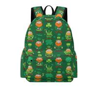 TPISLI St. Patrick's Day Backpack Teens Age 13 Clover Leaves School Backpack Kids Year 5-7 Fashion 11.6 Inch Laptop Daypack Outdoor Day Trips Back to School Gift Everyday Use