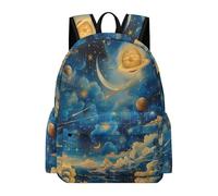 TPISLI Starry Sky Backpack School Bag Stars And Clouds Kids Teens 8-15 Daypack for Daily Classes, Modern Outdoor Rucksack for Daily Study and Weekend Use and Class Travel Use