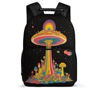 TPISLI Starry Sky UFO Rucksack for Students 7-11 Year Olds Spaceship Rucksack for Kids and Teens Junior School, Padded Back Sturdy Handle Back to School Gift