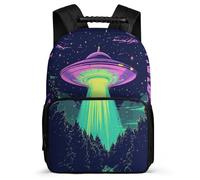 TPISLI Starry Sky UFO School Bag for Kids and Teens 8-12 Years Spaceship Rucksack for Kids Primary Classes, Adjustable Straps Lightweight Birthday Gift