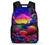 TPISLI Strawberry Bookbag Primary Classes for Kids and Teens 7-11 Year Olds Fruit Design Daypack Kids and Teens, Adjustable Straps 1680D Fabric Outdoor Day Trips